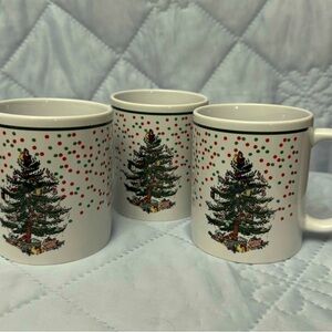 Spode Christmas Tree Polka Dot Mug, 16-Ounce Set of 3